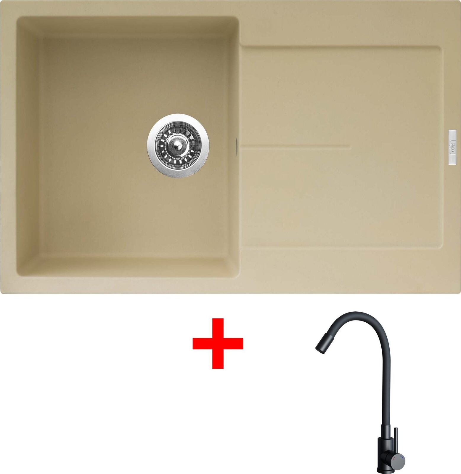 Sinks Ultima 790 Sahara + Elasta čierny matný