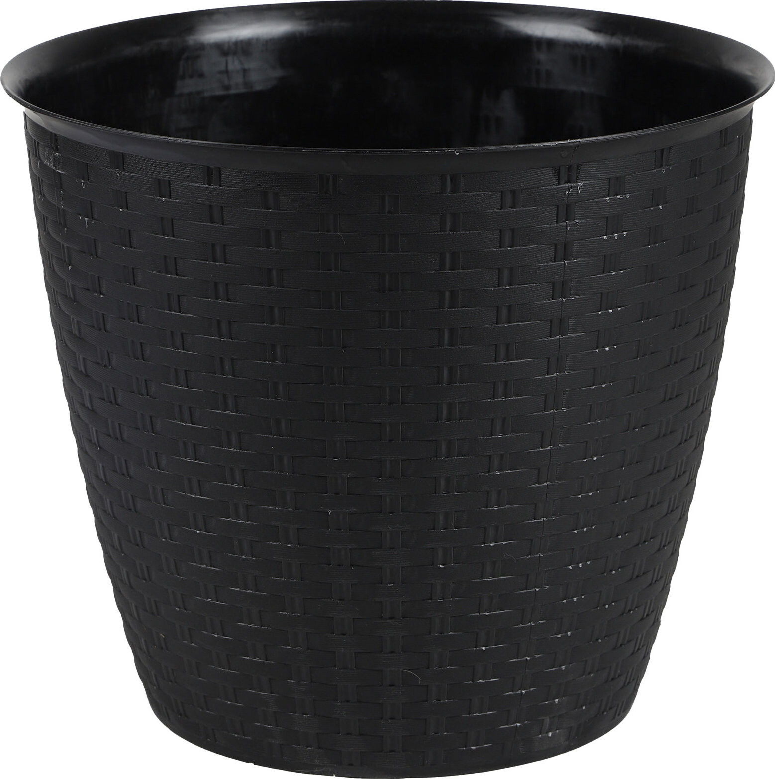 DOCHTMANN Květináč rattan 35 × 30 cm, černý