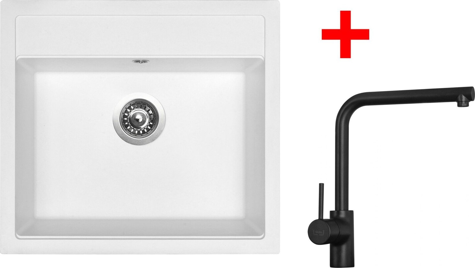 Sinks Solo 560 Milk + Elka černý matný