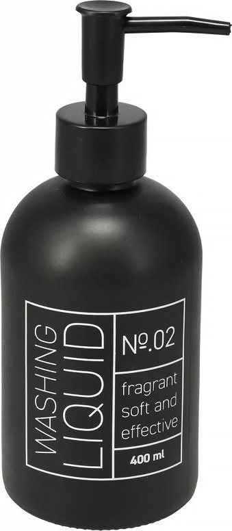 Bathroom Solutions, skleněný, černý, 400 ml