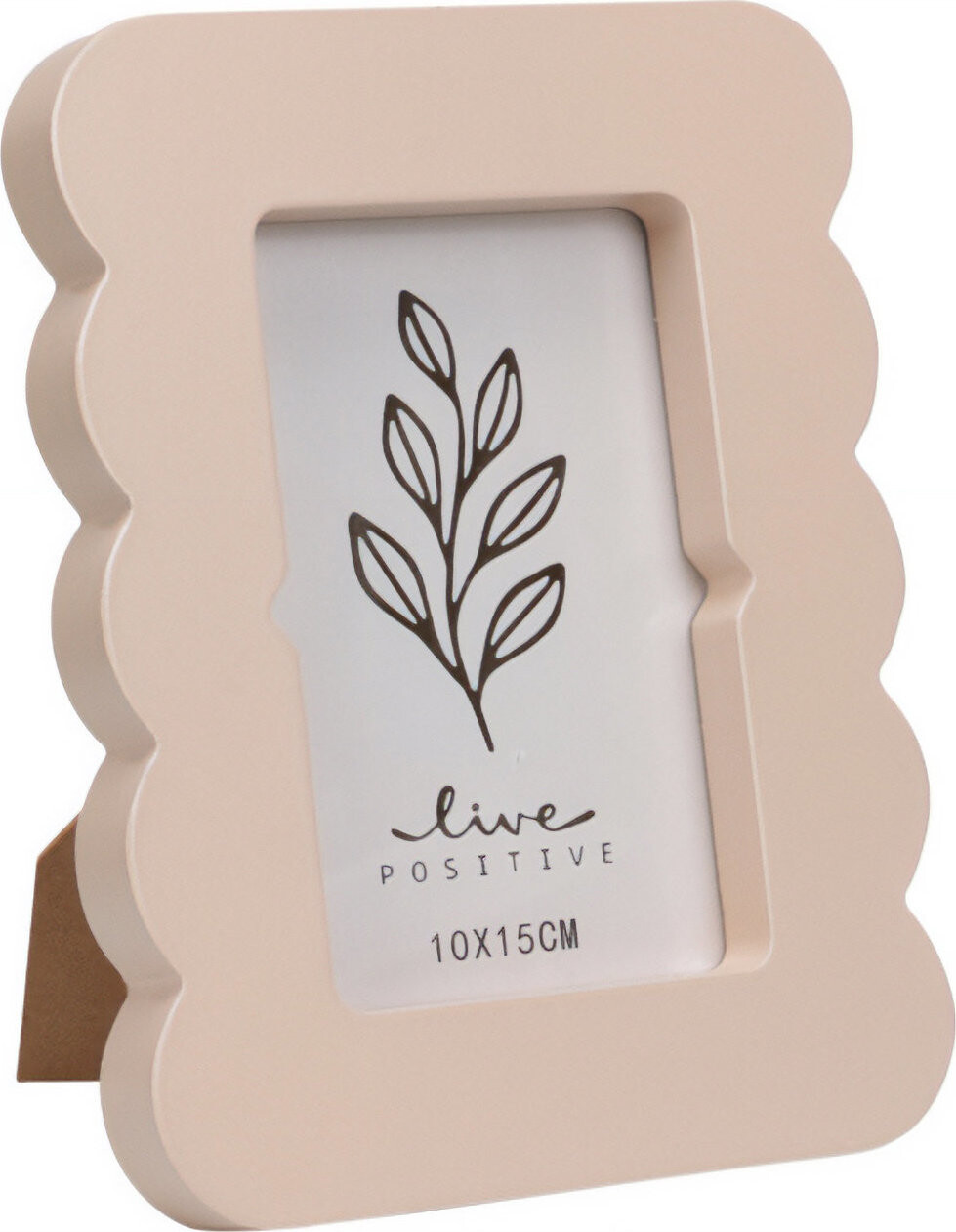 Home Styling Collection Fotorámeček BASE s vlnitým okrajem 16 × 2,2 × 20,8 cm, béžová