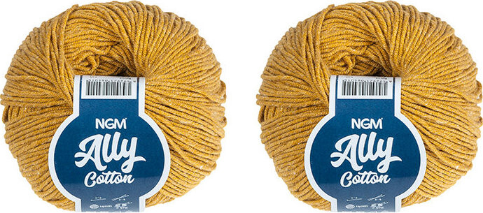BELLATEX Ally cotton 50 g set 2 ks - 036 hořčicová