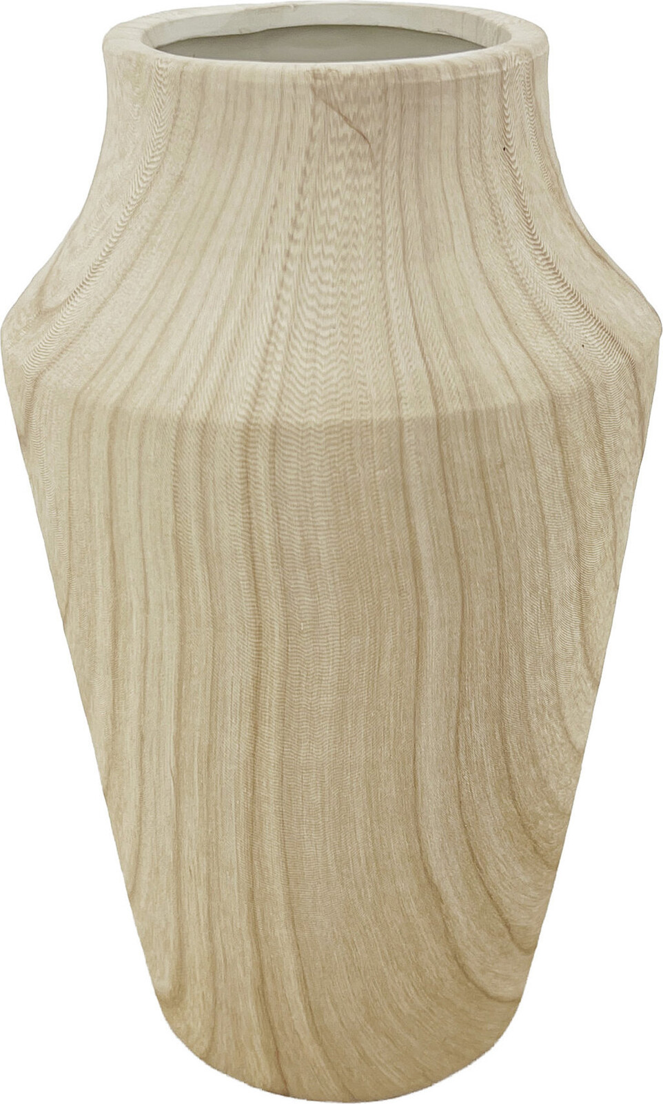 by inspire Keramická váza Runa 13,5 × 13,5 × 23 cm, vzhled dřeva