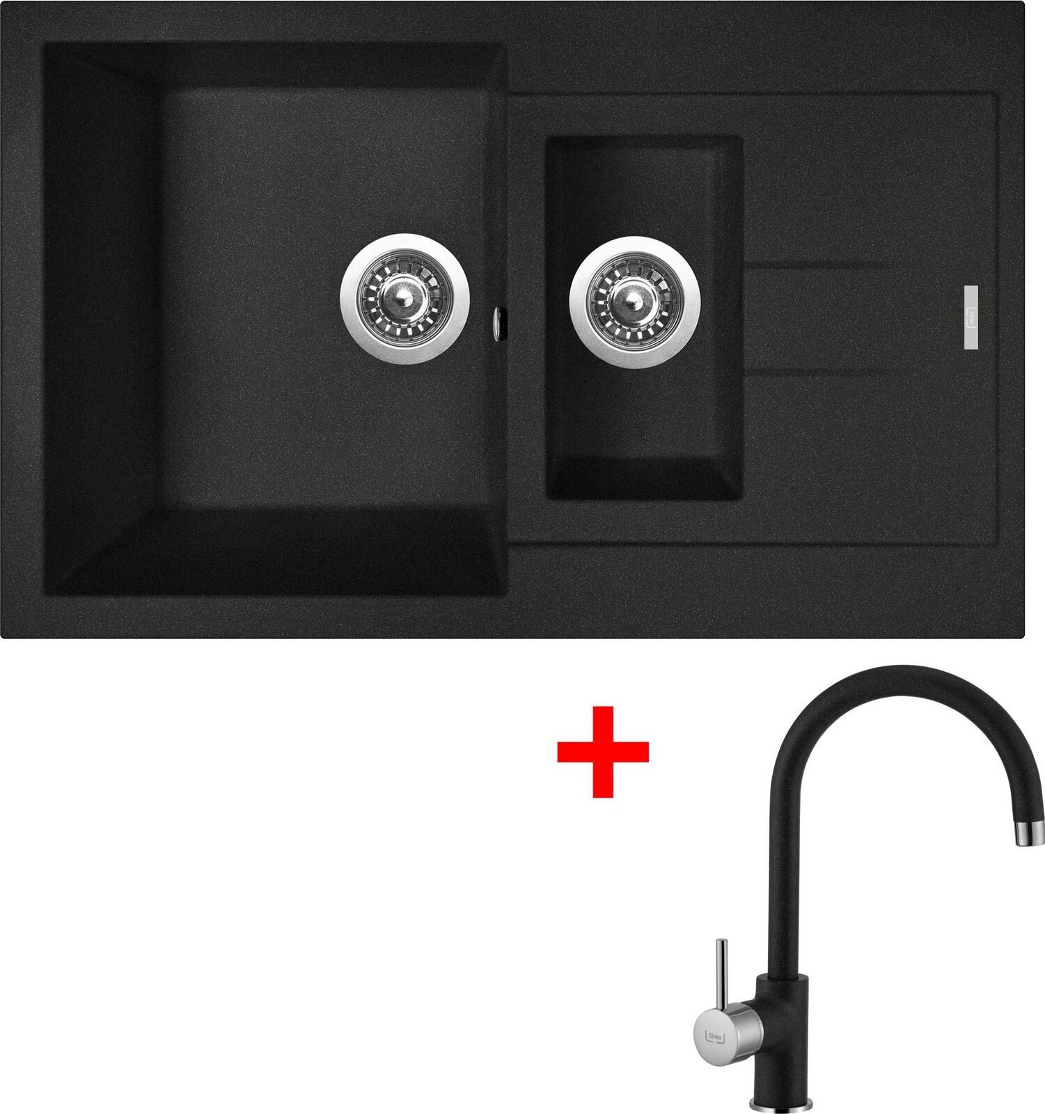 Sinks Amanda 780.1 Metalblack + Vitalia GR