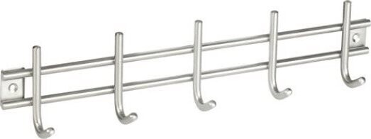 WALTECO Věšáková lišta 380x85mm 5 háčků, nerez