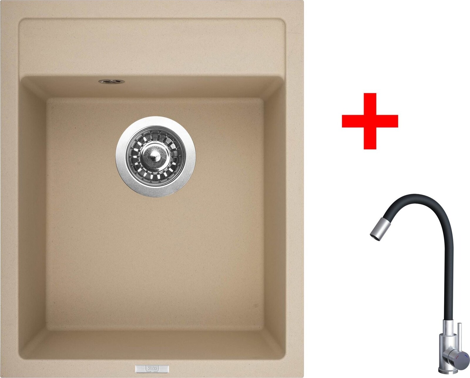 Sinks Classic 400 Sahara + Elasta nerez/černý