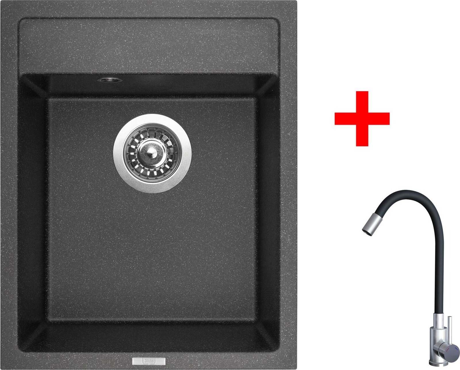 Sinks Classic 400 Granblack + Elasta nerez/černý