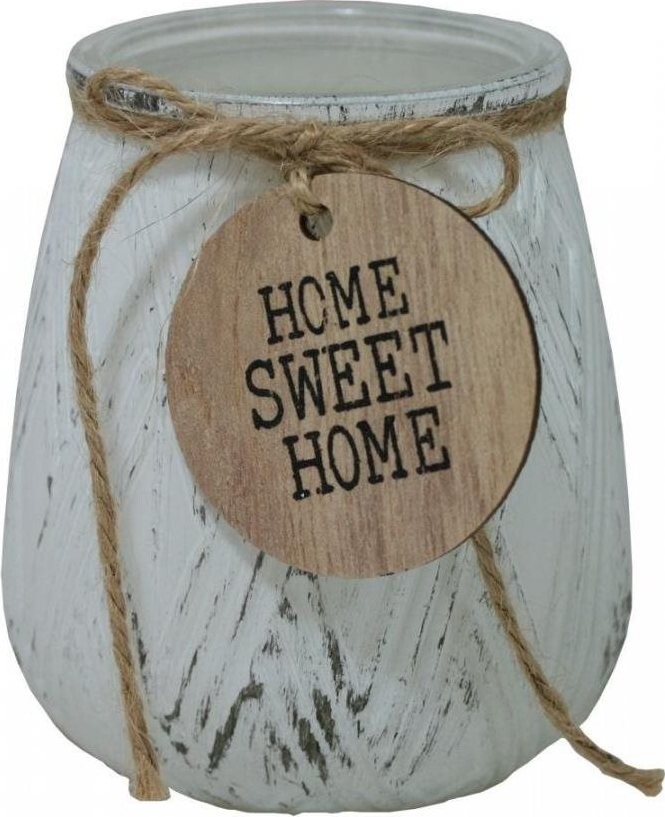 GOBA skleněný malý Home Sweet Home bílý