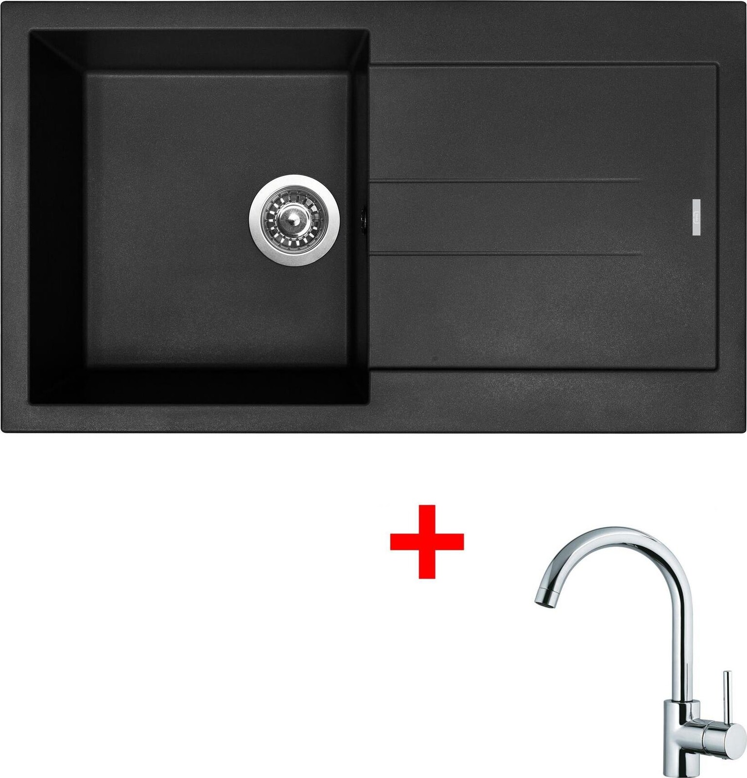Sinks Amanda 860 Nanoblack + Mix 35