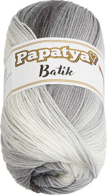 BELLATEX Papatya Batik 100 g - 554-01 bílá, šedá
