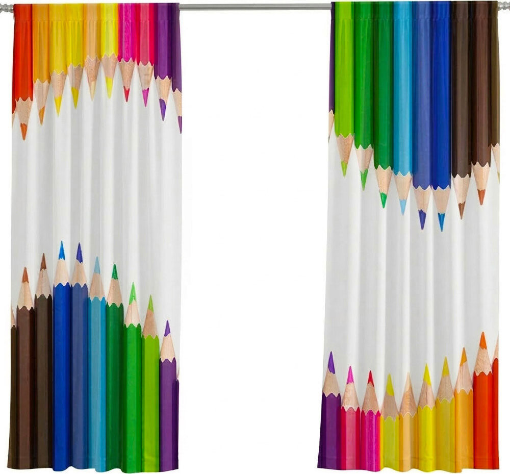 IMPAR Závěsy, 140 × 250 cm, pastelky