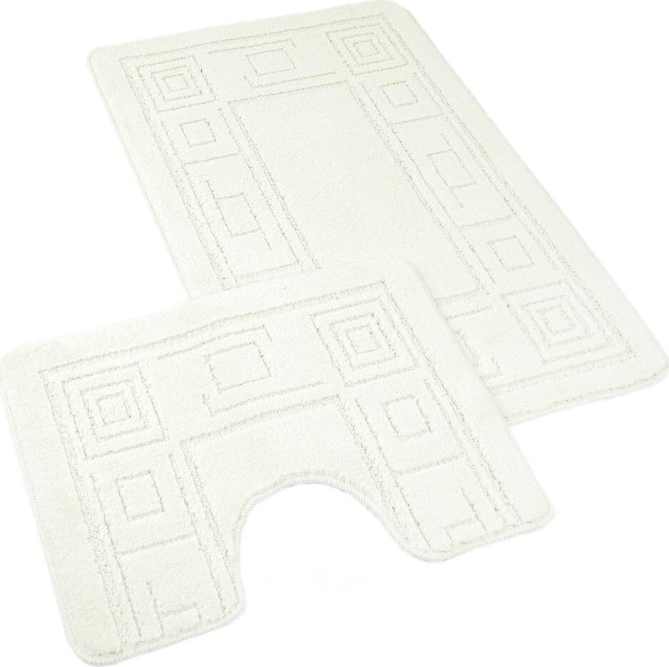 Kvalitex Kúpeľňová a WC predložka 60 × 100, 50 × 60 cm ornament smotanová