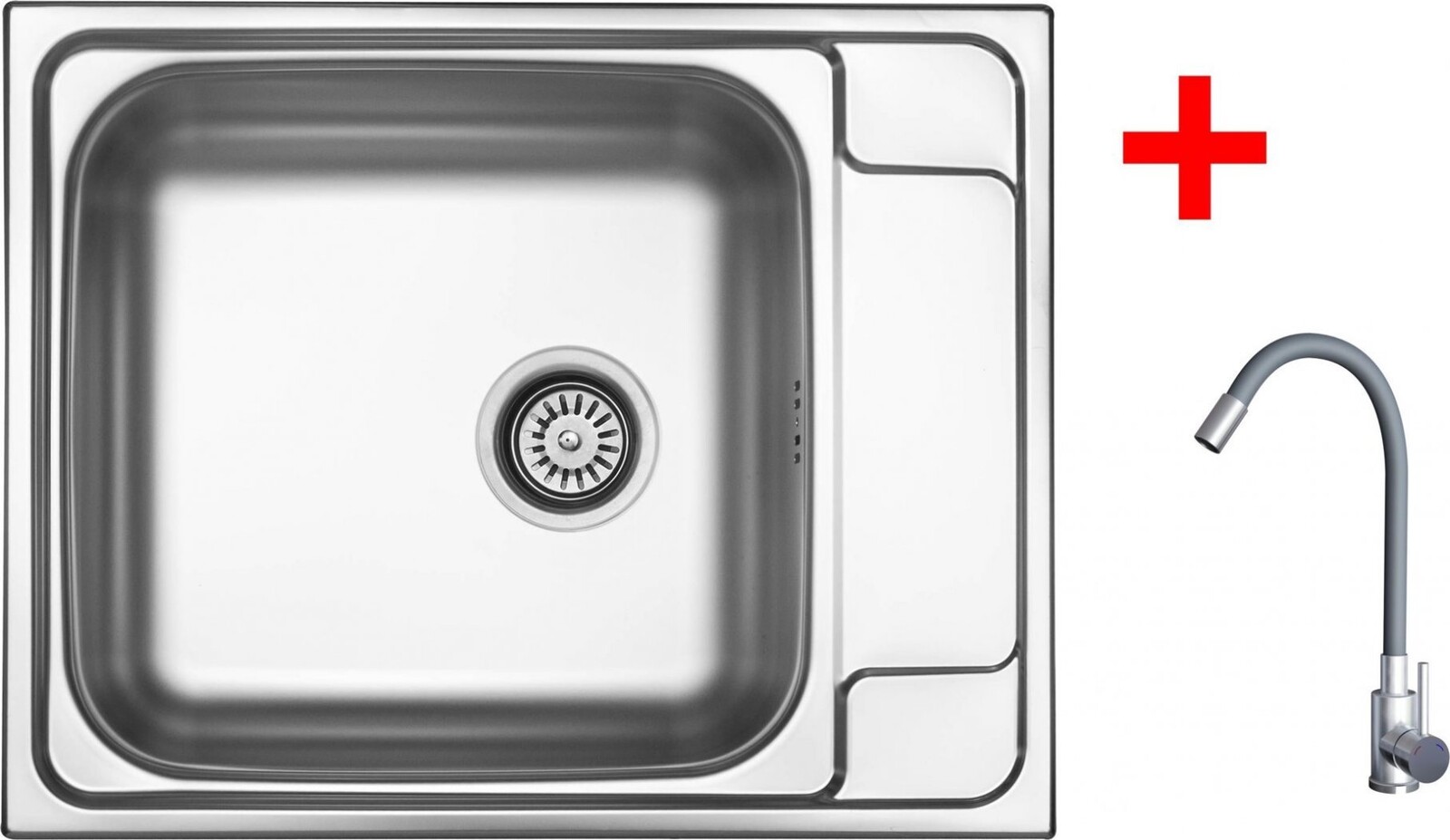Sinks Grand 630 + Elasta nerez/šedý