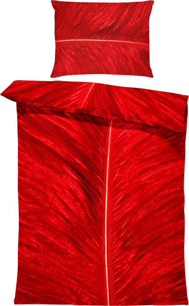 IMPAR Obliečky Červené pierko, 140 × 200 cm + 90 × 70 cm