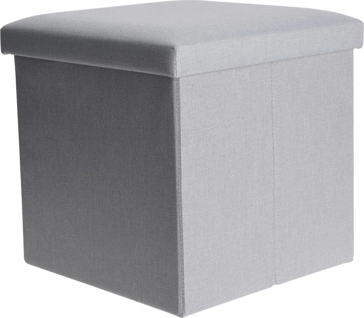 Storagesolutions Taburet s úložným prostorem, 38 × 38 × 38 cm, světle šedý