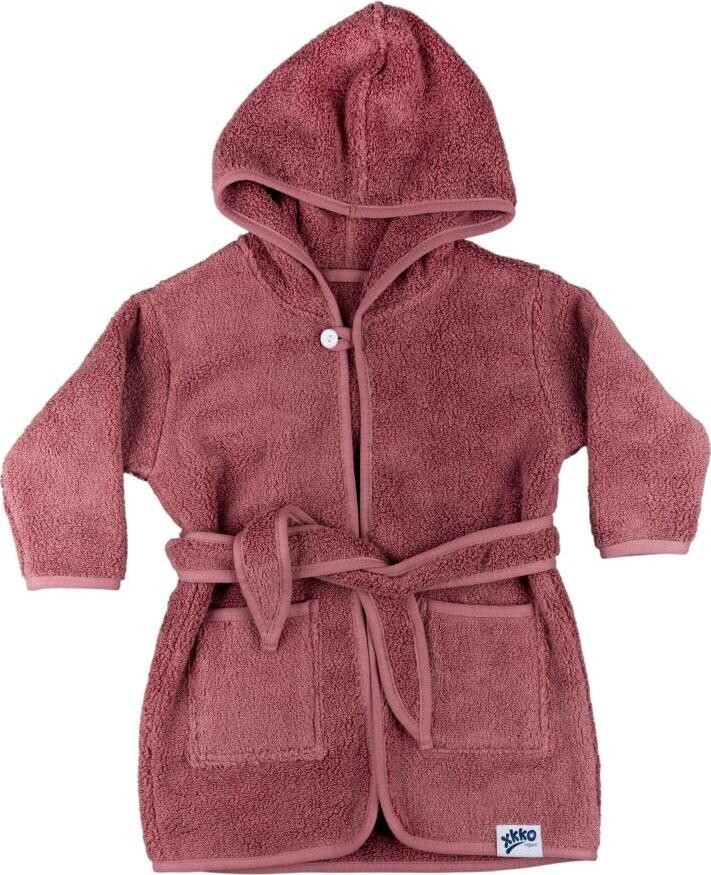 KIKKO XKKO Organic Dětský župan, biobavlněný, froté - Mesa Rose, 6 - 12 m