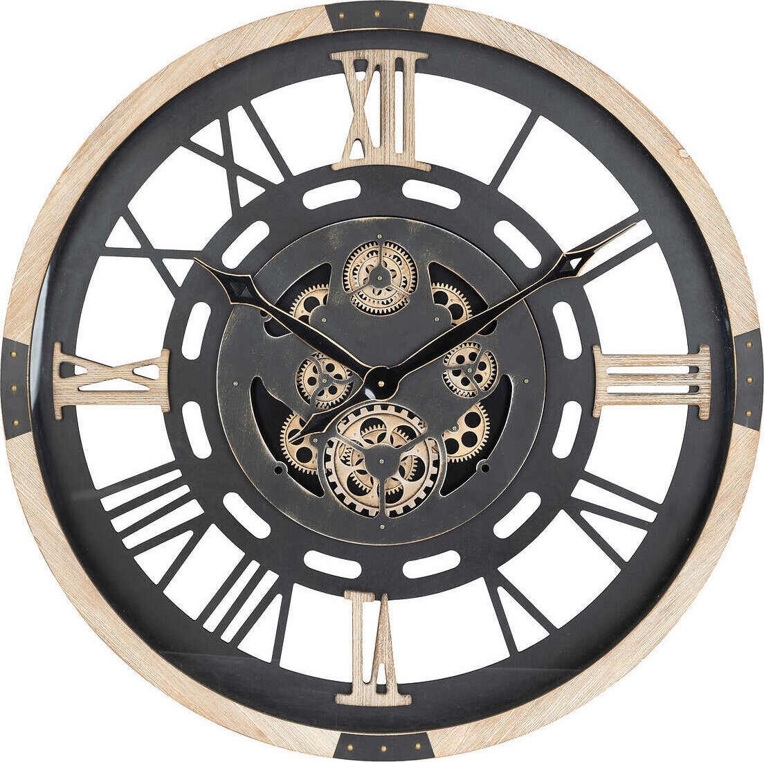 Atmosphera Kent Velké nástěnné hodiny s viditelným mechanismem, průměr 80 cm