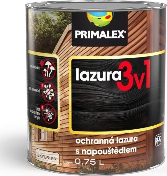 PPG Primalex lazura tenkovrstvá 3v1 mahagon amer, 0,75 l
