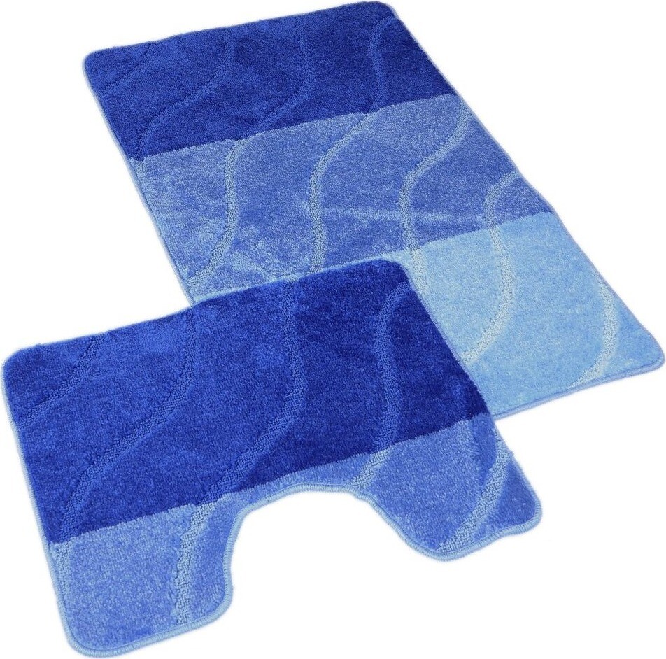 Kvalitex Kúpeľňová a WC predložka 60 × 100, 50 × 60 cm vlny modrá
