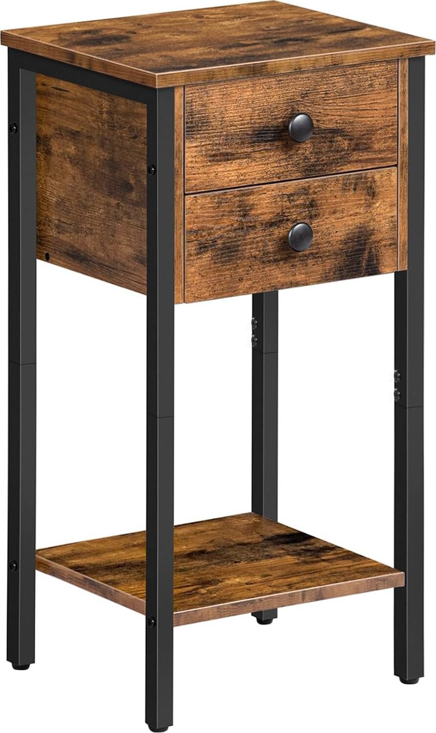 Songmics Vasagle Noxwood Noční stolek 35 cm, černý/hnědý