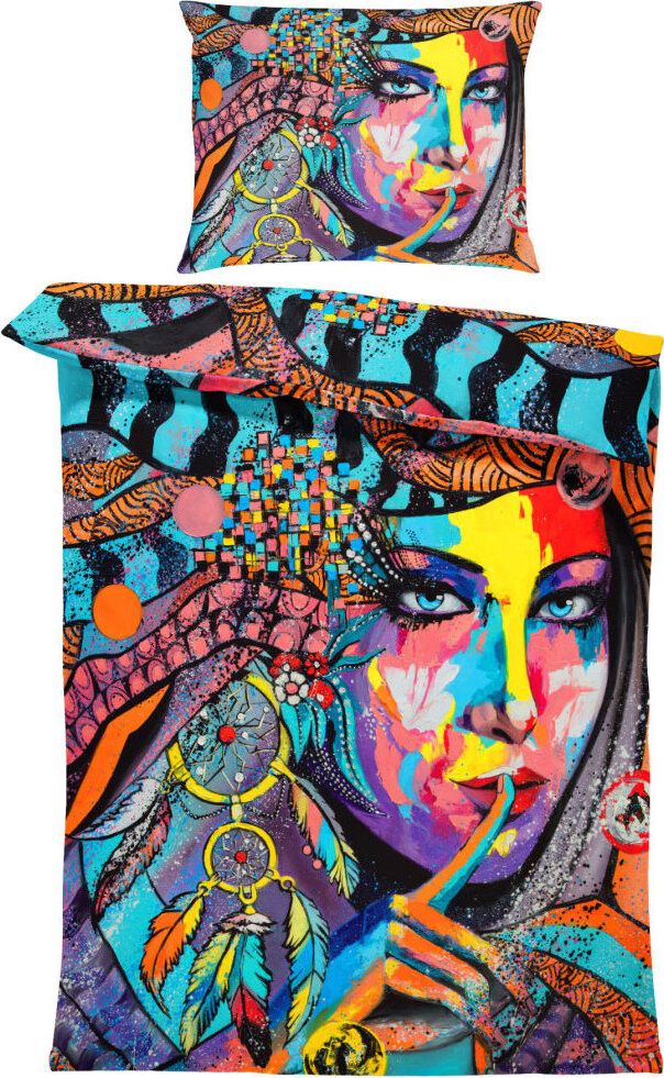 IMPAR Obliečky Indiánka art, 140 × 200 cm + 90 × 70 cm
