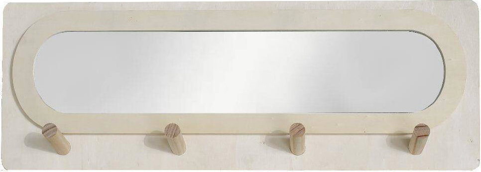 Today Simplicity Nástěnný věšák do předsíně se zrcadlem 75 × 47 cm