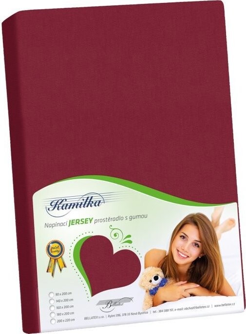 BELLATEX Jersey 120 × 200 cm, 020 vínové