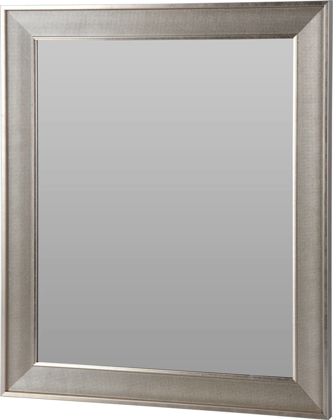 Home Styling Collection Nástěnné zrcadlo v kovovém rámu, 49,5 × 2,2 × 59,5 cm, stříbrné