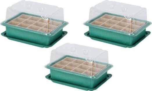 Igotrend Minipařeniště - ochranný poklop na rostliny, 20 × 14 × 12 cm, set 3 ks
