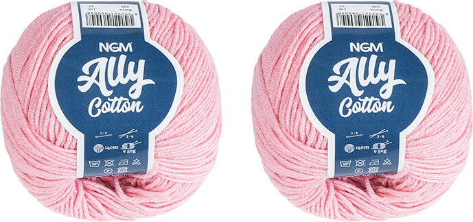 BELLATEX Ally cotton 50 g set 2 ks - 026 světle růžová
