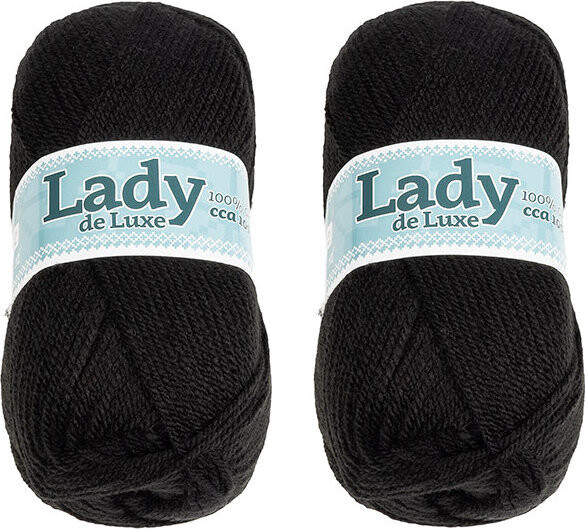 BELLATEX Lady NGM de luxe 100 g set 2 ks - 901 černá