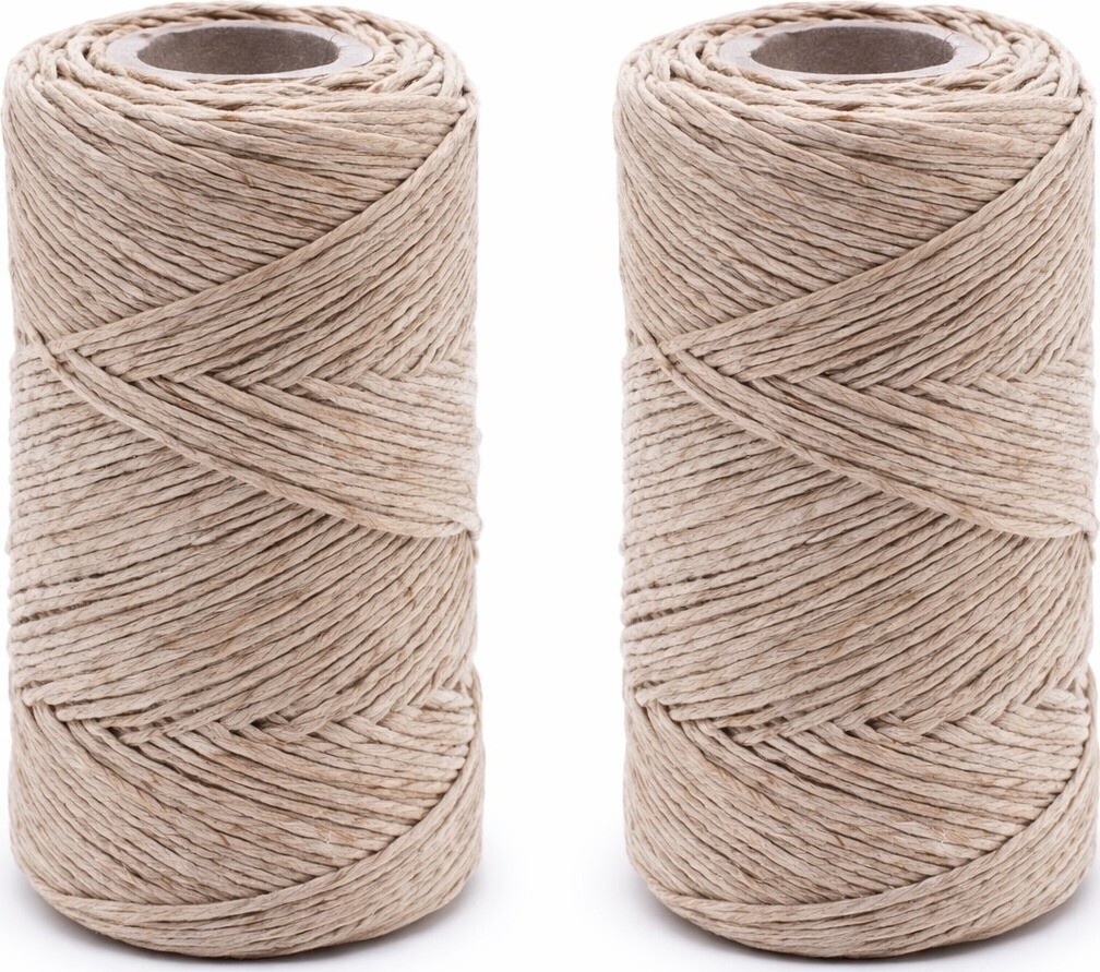 DuraHome Motouz lněný tmavý, lesklý 100 g/ 120 m, 2 ks
