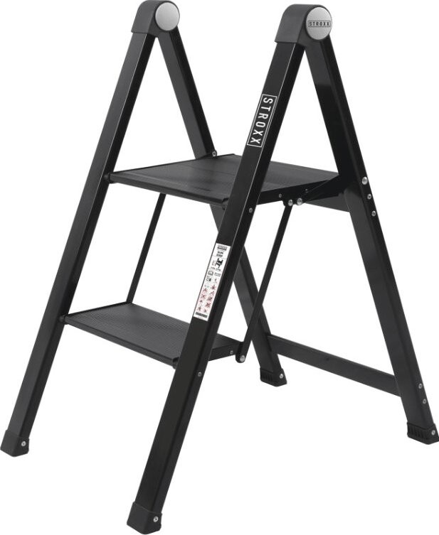 STROXX Schůdky hliníkové skládací, 1×2, 150 kg