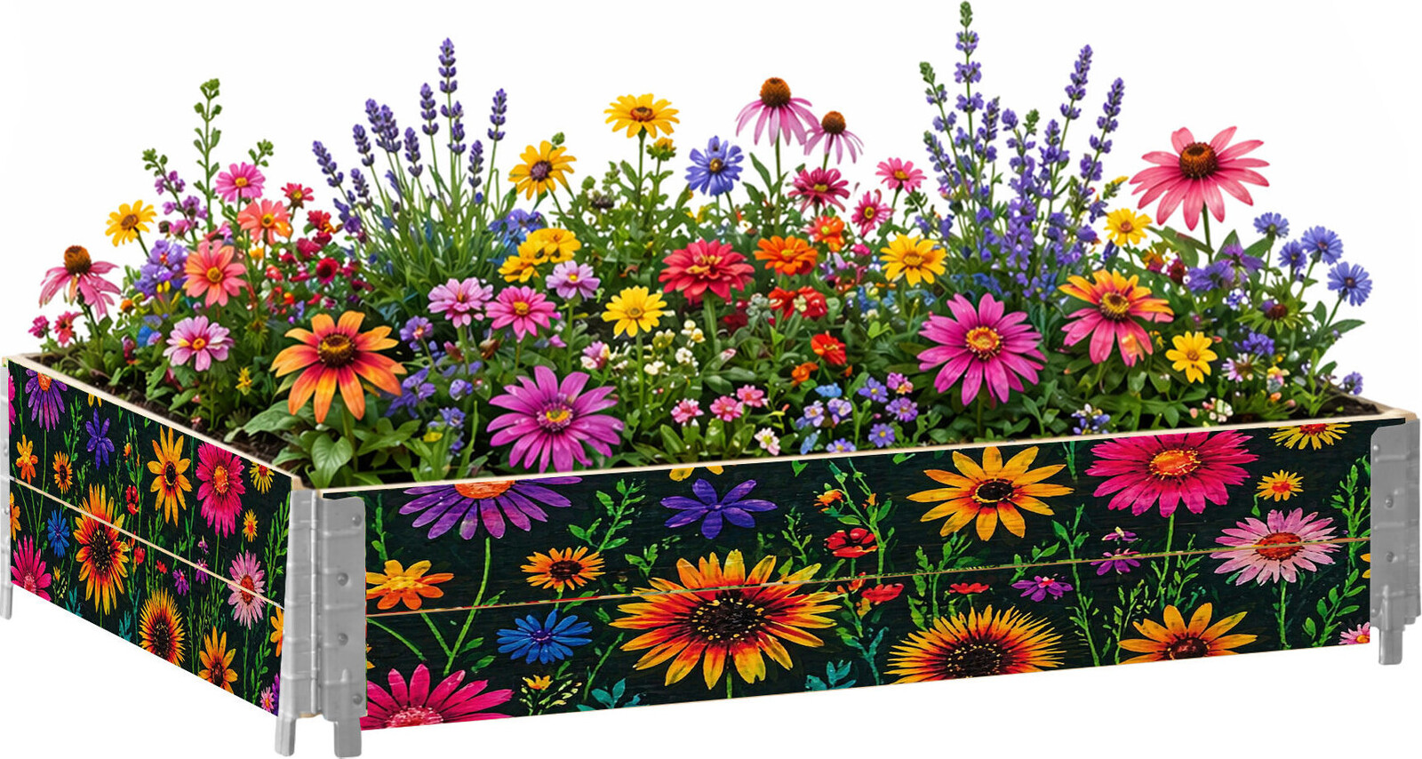 Aga Vyvýšený záhon 120 × 80 × 40 cm Květiny