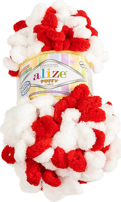 BELLATEX Puffy color 100 g - 6574 bílá, červená