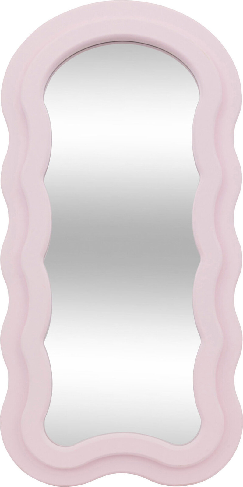 Atmosphera for kids, Zrcadlo s růžovým volánovým rámem Ayna, 30 × 60 cm