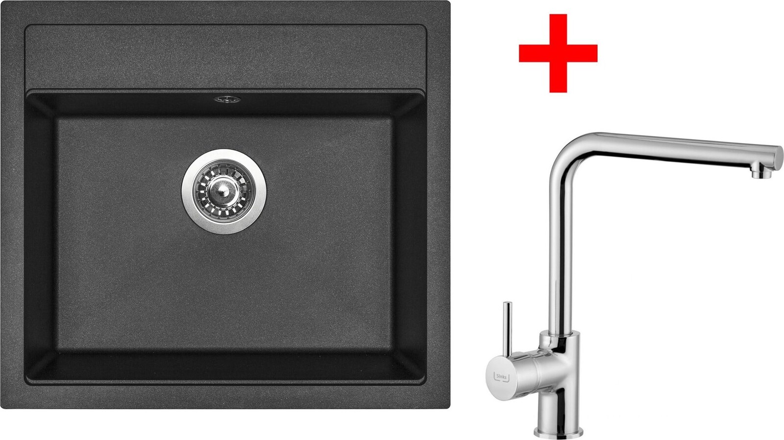 Sinks Solo 560 Metalblack + Elka lesklý