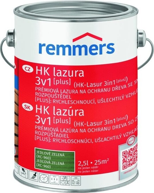 Remmers HK Lazura 3v1 [plus] 2,5 l Tannengruen / Jedlová zeleň