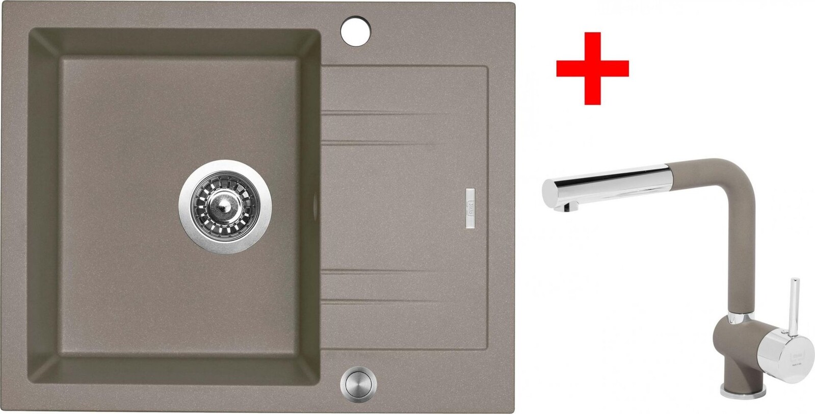 Sinks Linea 600 XC Truffle + Mix 3 P GR