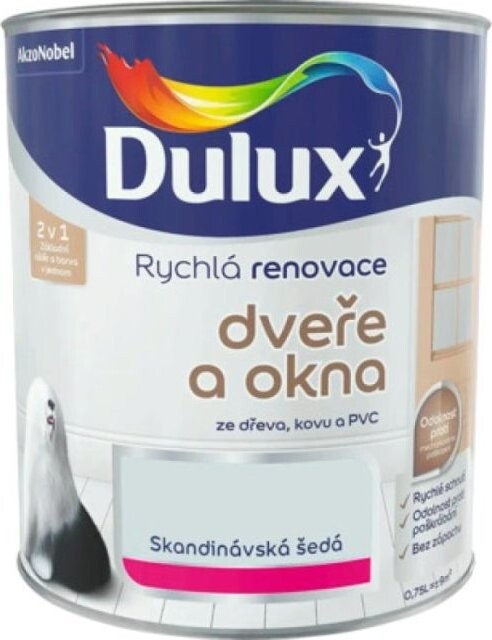 AkzoNobel Dulux Renovace dveře a okna skandi šedá 0,75 l