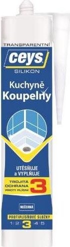 Silikonceys koupelny a kuchyně, 280 ml, transparentní