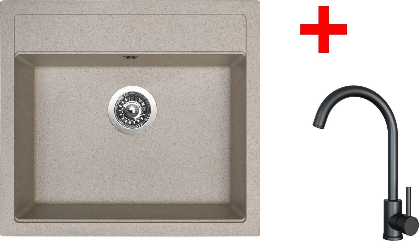 Sinks Solo 560 Avena + Arco čierny matný