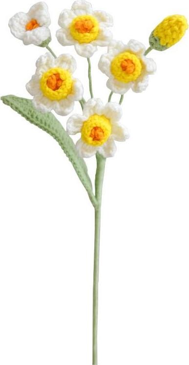 ANNAM Háčkovaný Narcis, 10 × 53 cm
