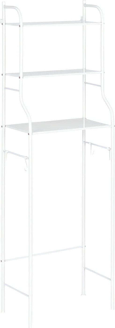 ModernHome Úložný regál se 3 policemi nad WC 152 × 46,5 cm, bílý