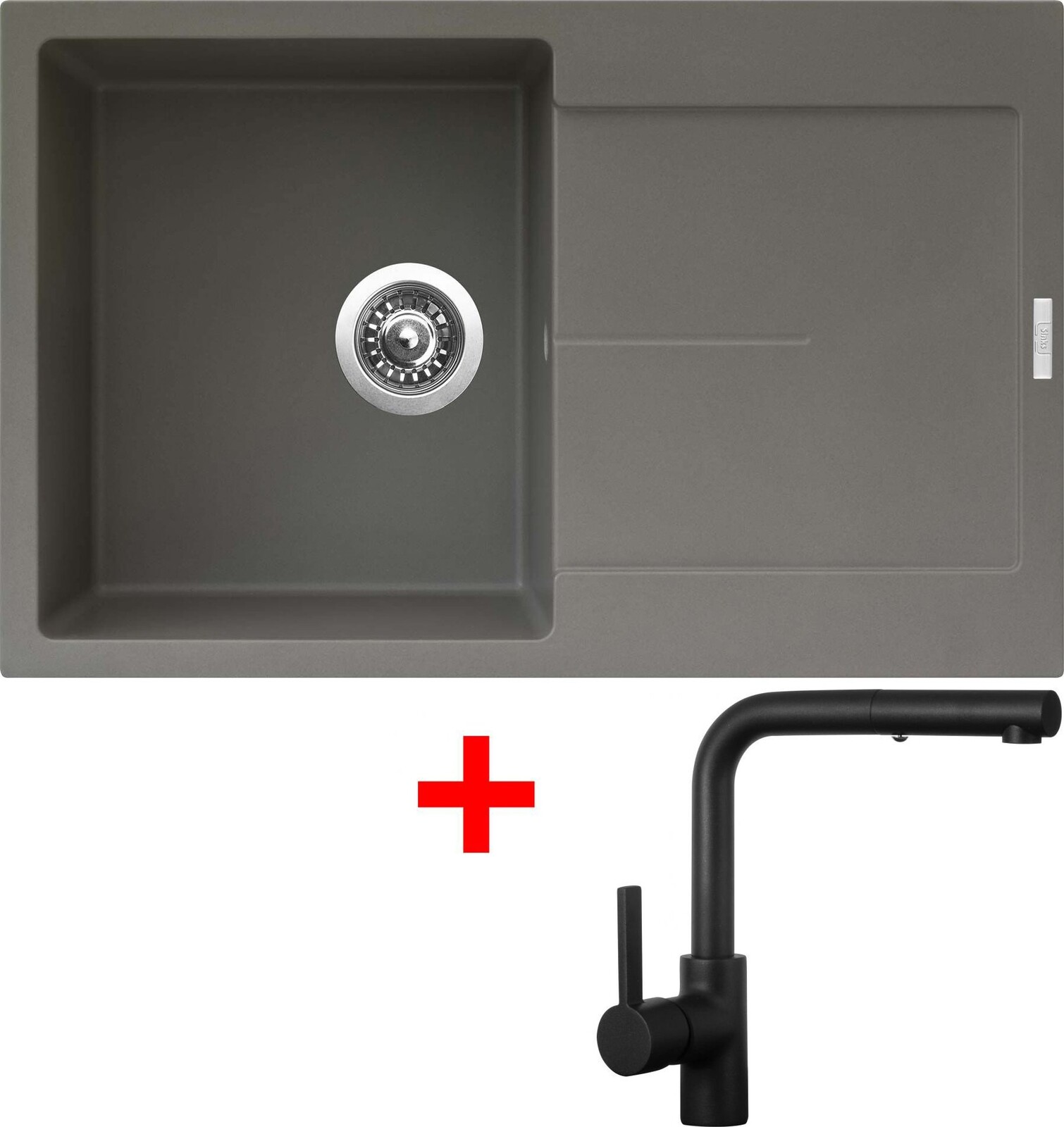 Sinks Ultima 790 Truffle + Enigma S čierny matný