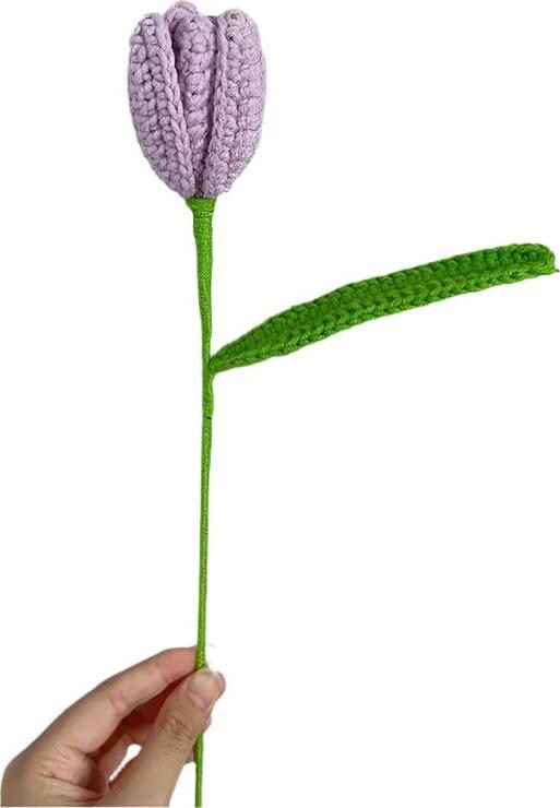 ANNAM Háčkovaná květina Světle fialové tulipány