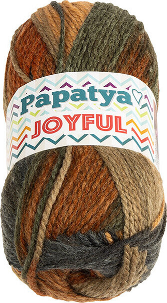 BELLATEX Joyful 100 g - 08 hnědá, zelená, tmavě šedá