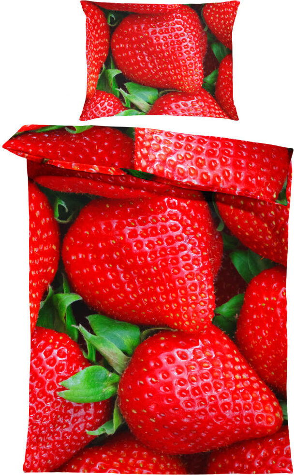 IMPAR Obliečky Jahody, 140 × 200 cm + 90 × 70 cm