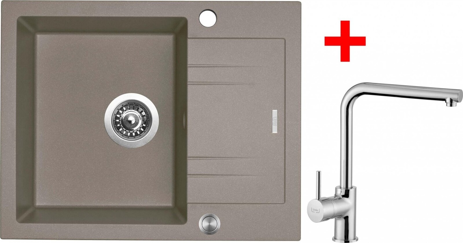 Sinks Linea 600 XC Truffle + Elka