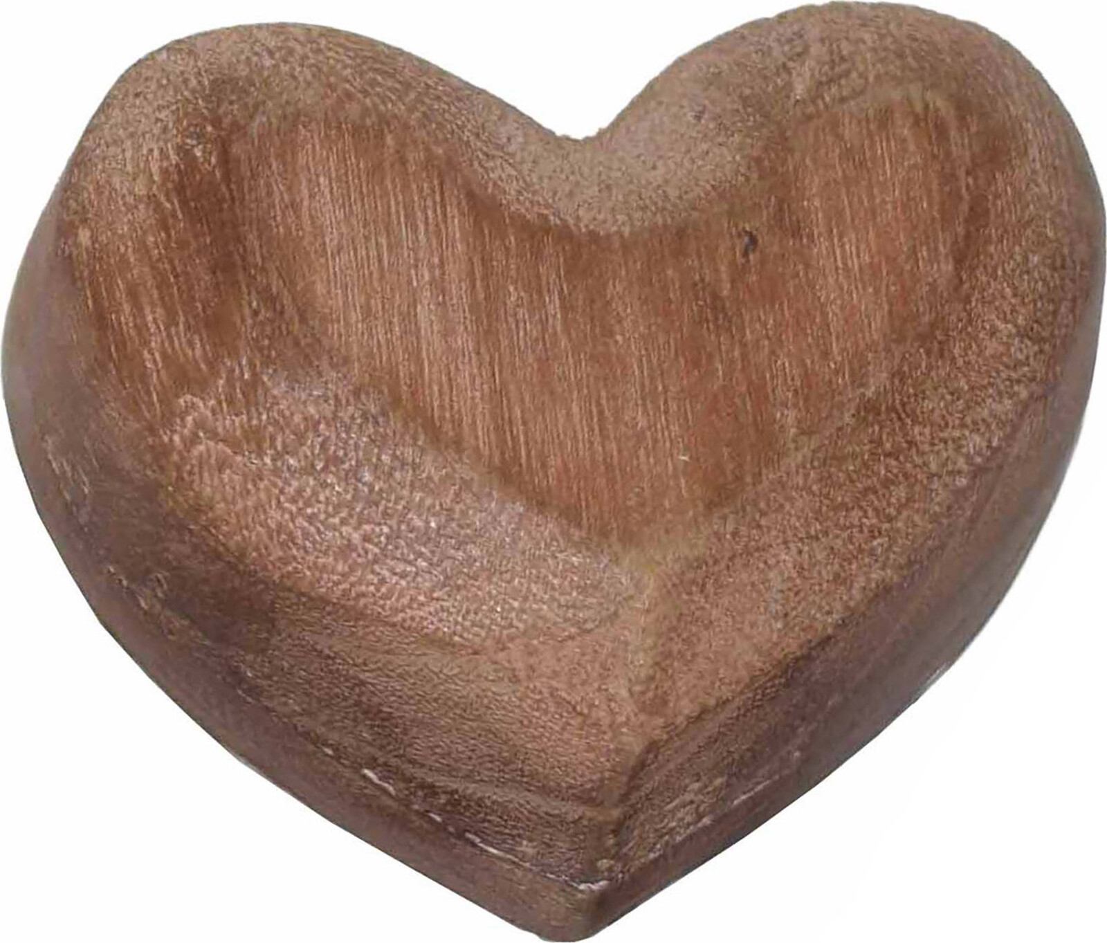 by inspire Dřevěná dekorace Srdce 10 cm, tmavé
